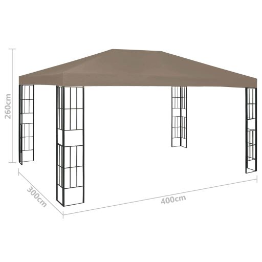 Tópszínű pavilon 4 x 3 m