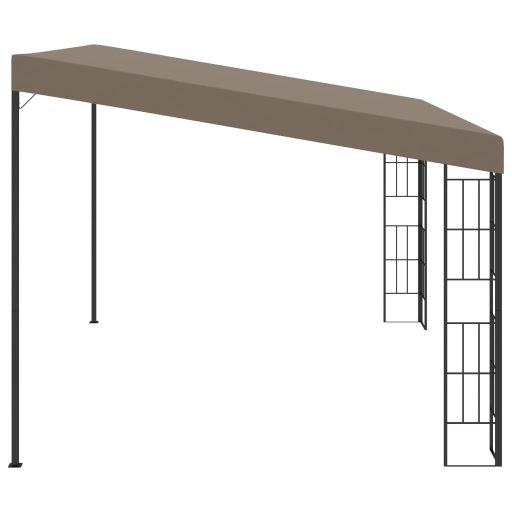 Tópszínű falra szerelhető szövetpavilon 4 x 3 m