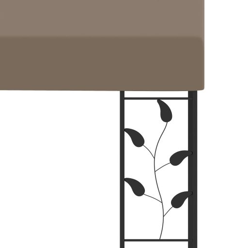Tópszínű falra szerelhető pavilon 4 x 3 x 2,5 m