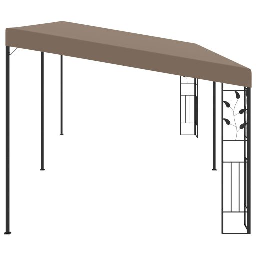 Tópszínű falra szerelhető pavilon 6 x 3 x 2,5 m