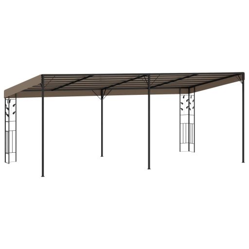 Tópszínű falra szerelhető pavilon 6 x 3 x 2,5 m