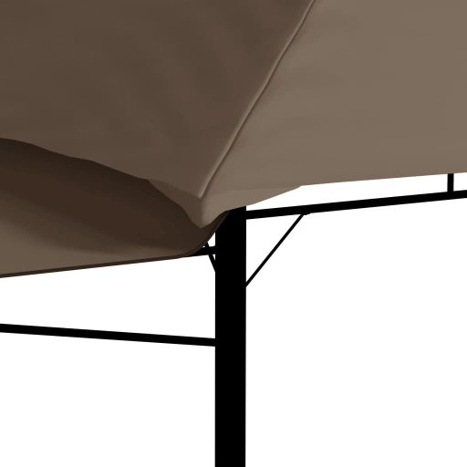 Tópszínű pavilon dupla kibővített tetővel 3x3x2,75 m 180 g/m²