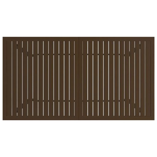 Barna acél kerti asztal 140 x 80 x 72 cm
