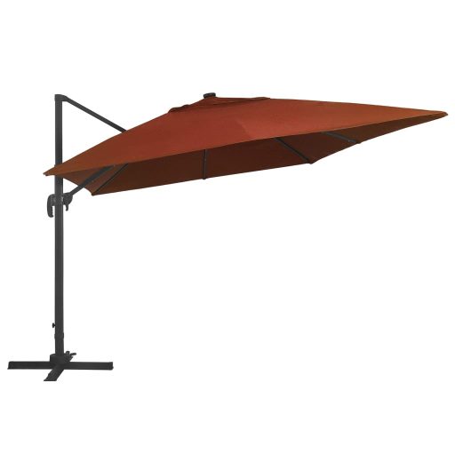 Terrakotta konzolos napernyő LED-világítással 400 x 300 cm