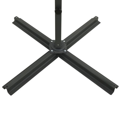 Zöld konzolos napernyő rúddal és LED-fényekkel 250 cm