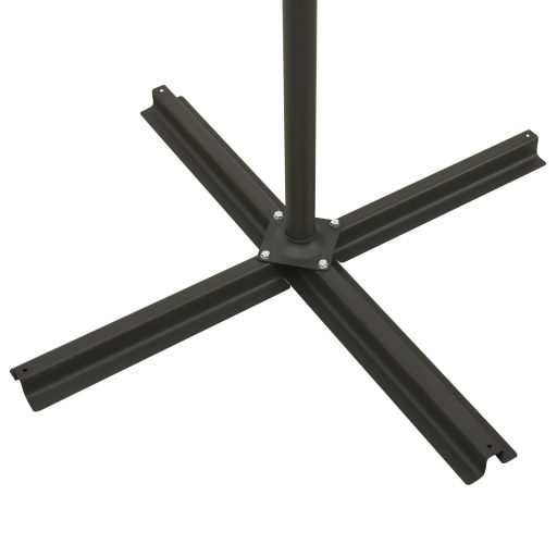 Zöld konzolos napernyő rúddal és LED-fényekkel 300 cm