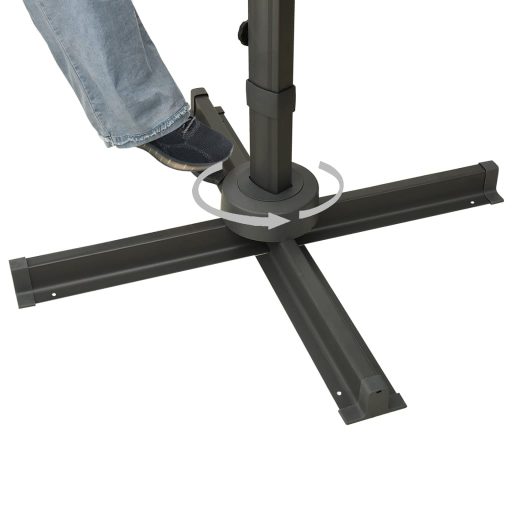 Terrakotta konzolos napernyő rúddal és LED-fényekkel 300 cm