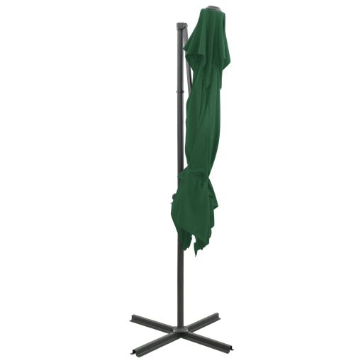 Zöld dupla tetejű konzolos napernyő 250 x 250 cm
