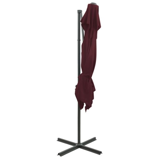 Bordó dupla tetejű konzolos napernyő 250 x 250 cm
