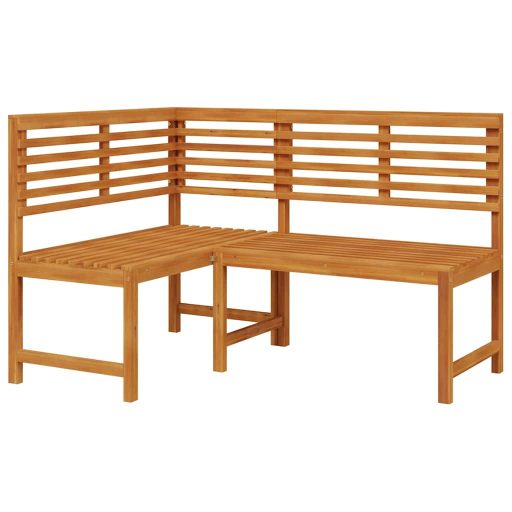 Tömör akácfa kerti sarokpad 140 cm