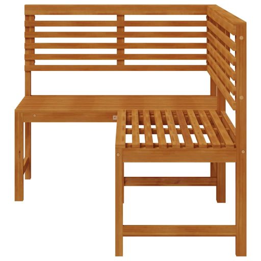 Tömör akácfa kerti sarokpad 140 cm
