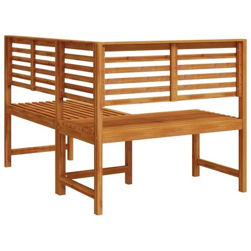 Tömör akácfa kerti sarokpad 140 cm