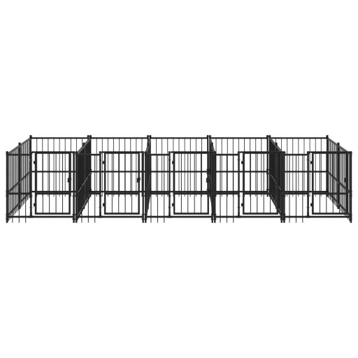 Acél kültéri kutyakennel 9,38 m²