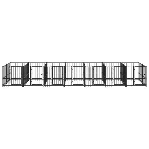 Acél kültéri kutyakennel 13,14 m²
