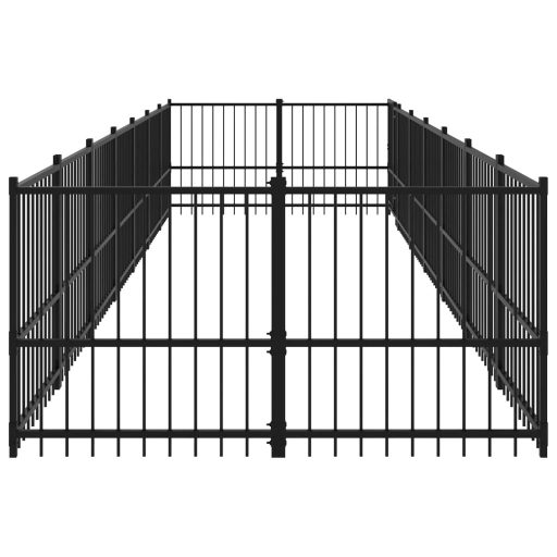 Acél kültéri kutyakennel 13,14 m²