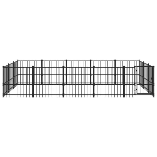 Acél kültéri kutyakennel 14,11 m²