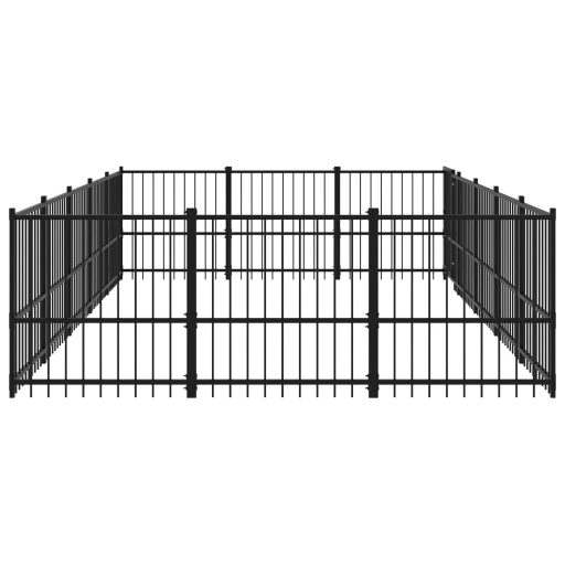 Acél kültéri kutyakennel 14,11 m²