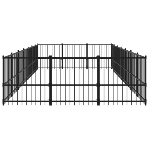 Acél kültéri kutyakennel 19,76 m²