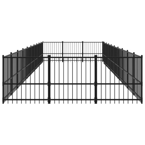 Acél kültéri kutyakennel 28,23 m²