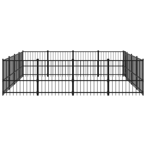 Acél kültéri kutyakennel 15,05 m²
