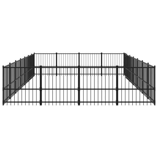 Acél kültéri kutyakennel 26,35 m²