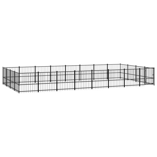 Acél kültéri kutyakennel 30,11 m²