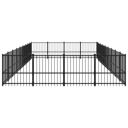 Acél kültéri kutyakennel 33,87 m²