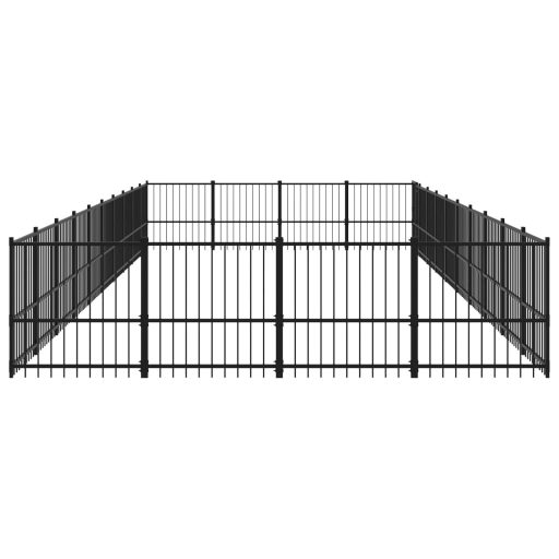 Acél kültéri kutyakennel 37,64 m²
