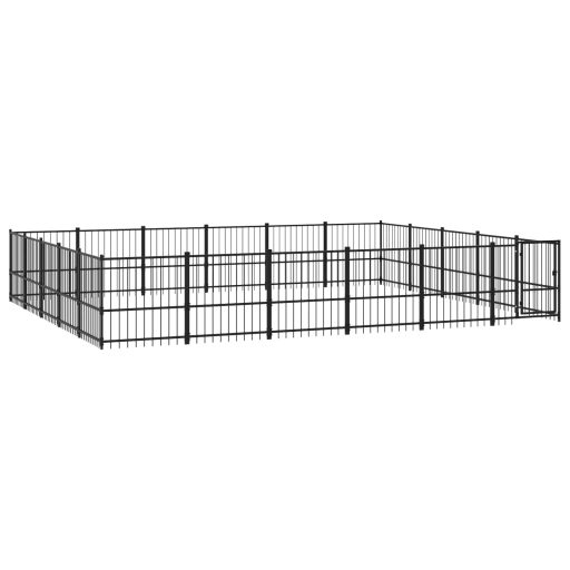 Acél kültéri kutyakennel 28,23 m²