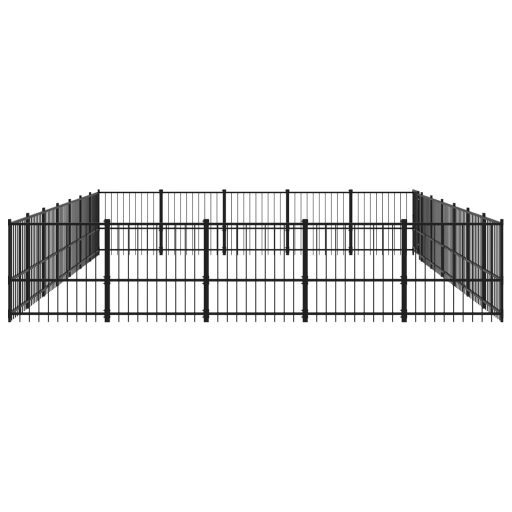 Acél kültéri kutyakennel 32,93 m²