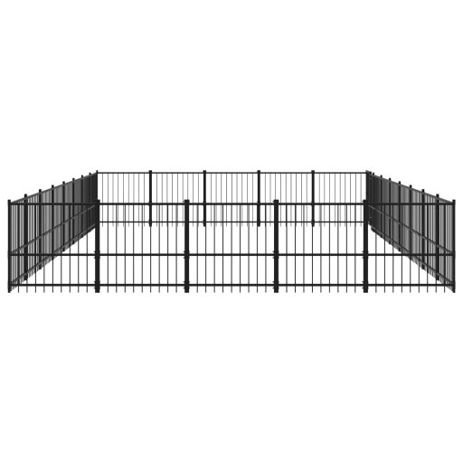 Acél kültéri kutyakennel 37,64 m²