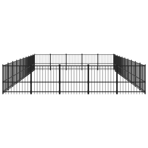 Acél kültéri kutyakennel 47,05 m²