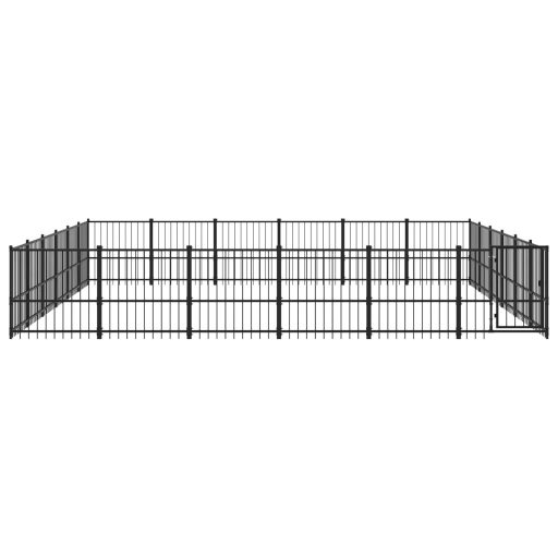 Acél kültéri kutyakennel 33,87 m²