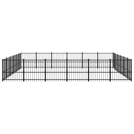 Acél kültéri kutyakennel 33,87 m²