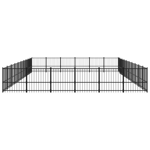 Acél kültéri kutyakennel 56,45 m²