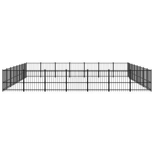 Acél kültéri kutyakennel 52,69 m²