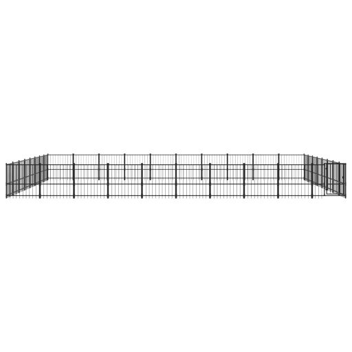 Acél kültéri kutyakennel 75,27 m²
