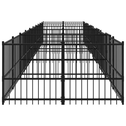 Acél kültéri kutyakennel 18,77 m²