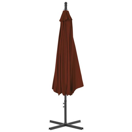 Terrakotta konzolos napernyő acélrúddal 300 cm