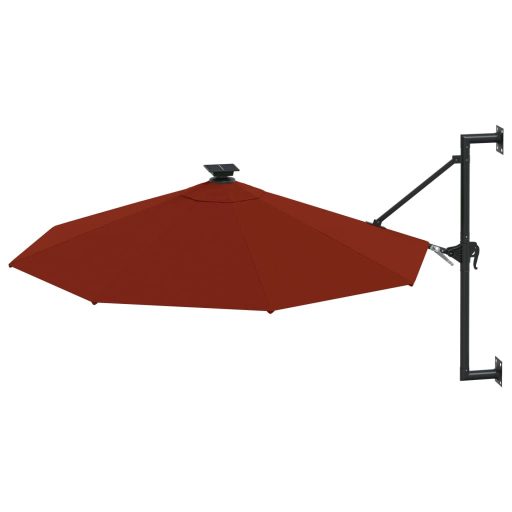 Terrakotta fali napernyő LED-ekkel és fémrúddal 300 cm