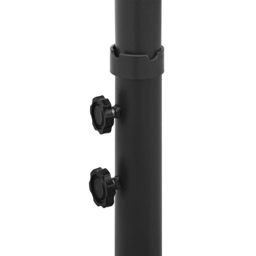 Azúrkék dupla napernyő acélrúddal 600 cm
