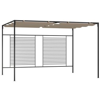   Tópszínű pavilon behúzható tetővel 3 x 4 x 2,3 m 180 g/m²