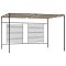 Tópszínű pavilon behúzható tetővel 3 x 4 x 2,3 m 180 g/m²