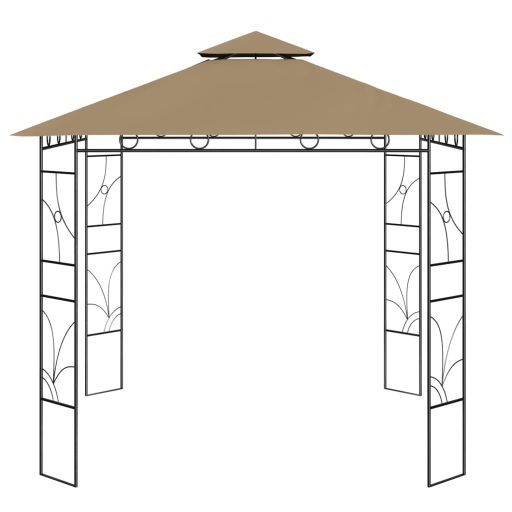 Tópszínű pavilon 3 x 3 x 2,7 m 160 g/m²