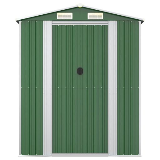 Zöld horganyzott acél kerti fészer 192x440x223 cm