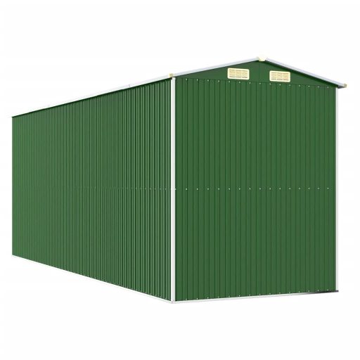 Zöld horganyzott acél kerti fészer 192x523x223 cm