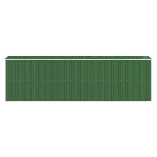 Zöld horganyzott acél kerti fészer 192x606x223 cm