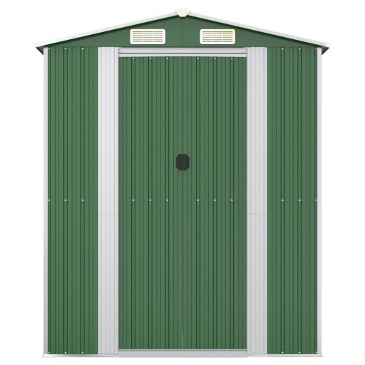 Zöld horganyzott acél kerti fészer 192x772x223 cm