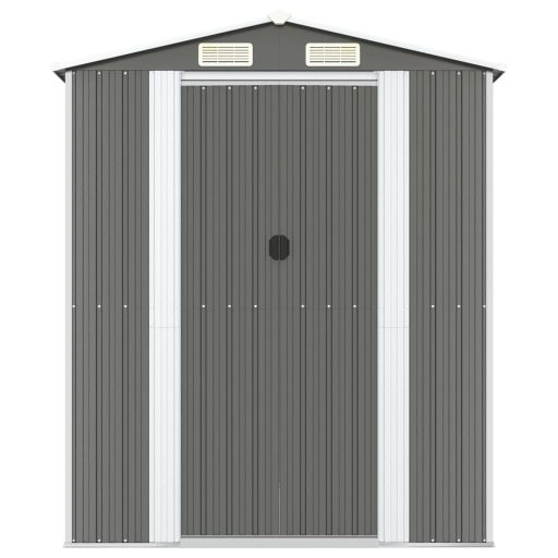 Világosszürke horganyzott acél kerti fészer 192 x 689 x 223 cm