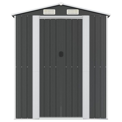 Antracitszürke horganyzott acél kerti fészer 192 x 357 x 223 cm